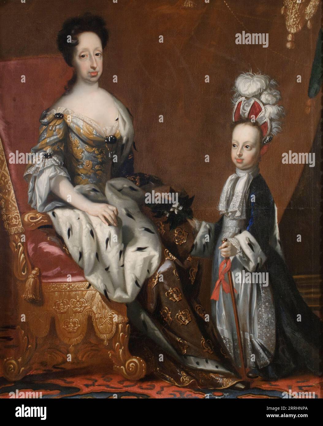 Hedvig Eleonora, 1636-1715, Queen of Sweden and Karl Fredrik, 1700-1739, Duke of Holstein, 1704. Stock Photo