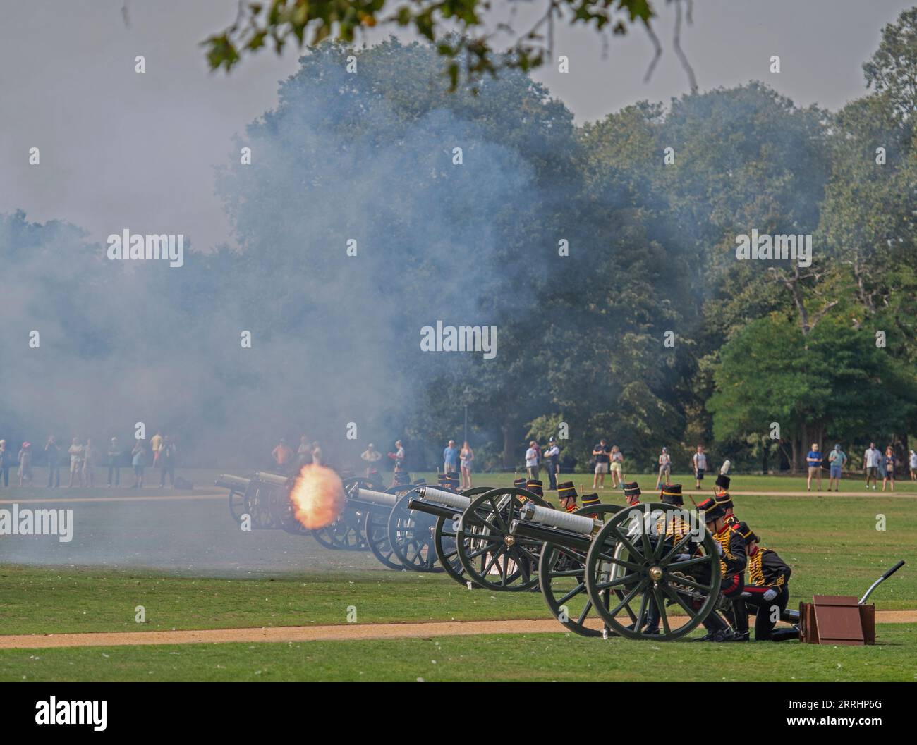 Hyde Park, London, UK. 8th Sep, 2023. The King's Troop Royal Horse