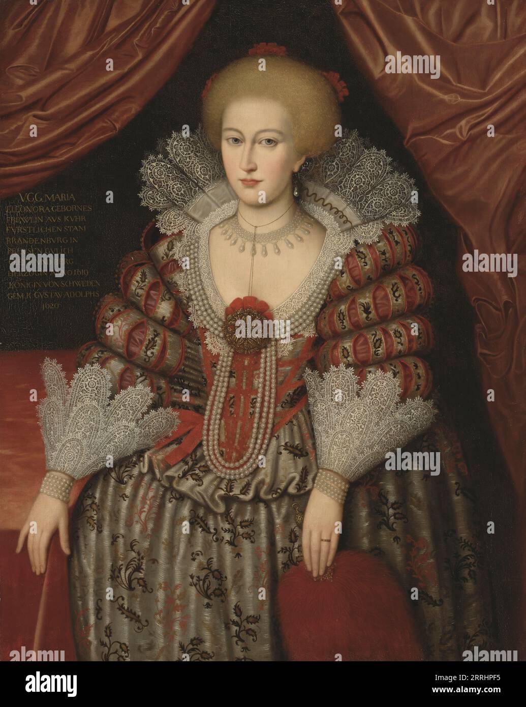 Maria Eleonora, 1599-1655, Princess of Brandenburg, Queen of Sweden, married to King Gustav II Adolf, 1619. Stock Photo