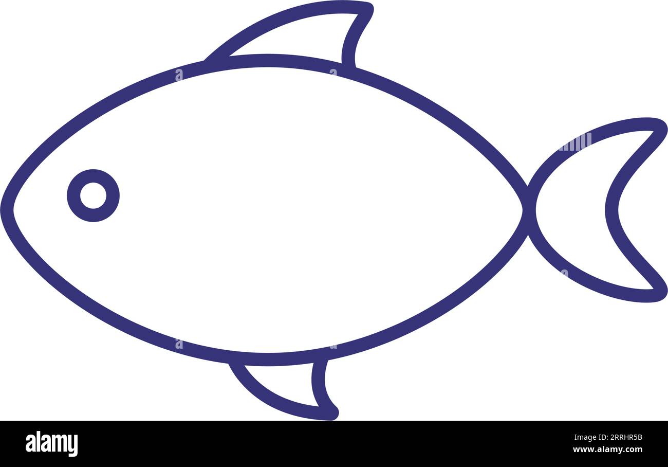 Fish line icon Stock Vector Image & Art - Alamy