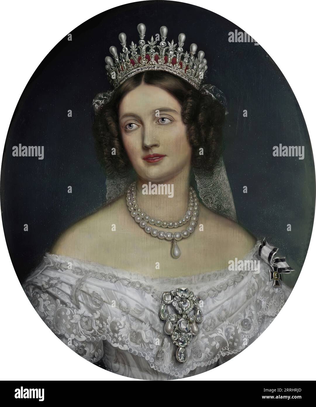 Elizabeth (1801-1873), Queen of Prussia, born Princess of Bavaria, married to King Frederick William IV, early-mid 19th century. Stock Photo