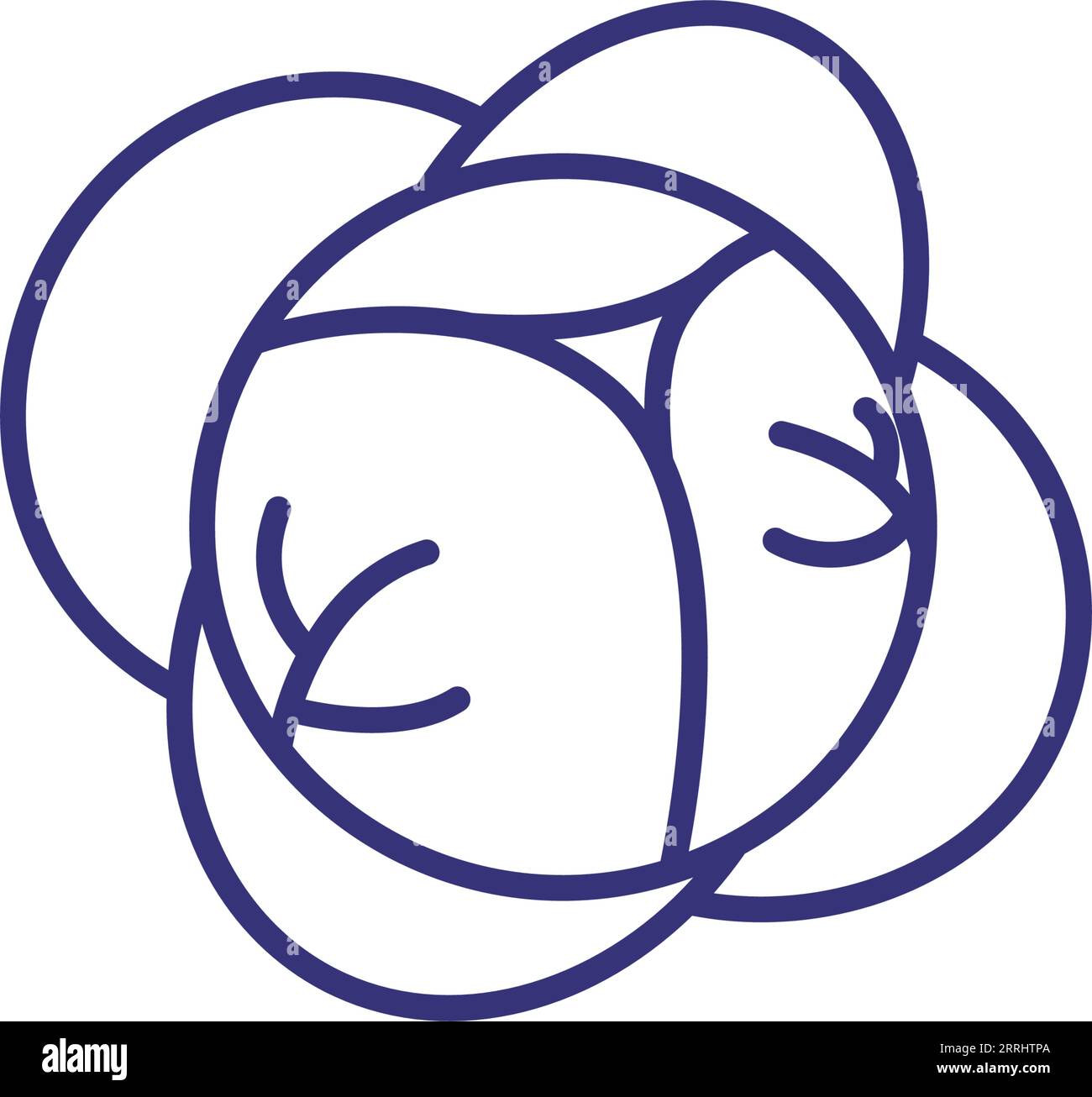 Cabbage icon linear isolated hi-res stock photography and images - Alamy