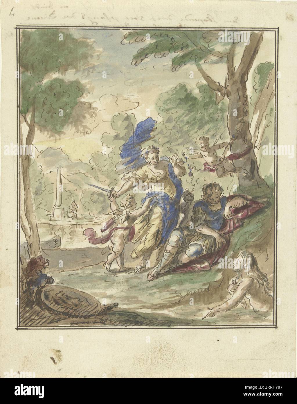 Armida and Rinaldo, 1677-1755. Design for a painting Stock Photo - Alamy