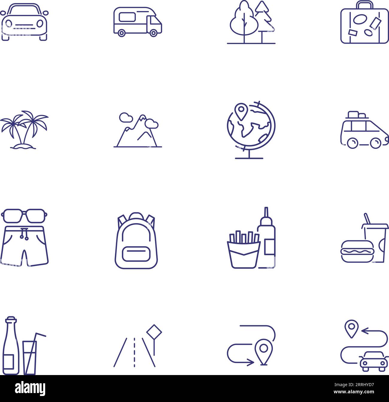 Journey and trip icons Stock Vector Image & Art - Alamy
