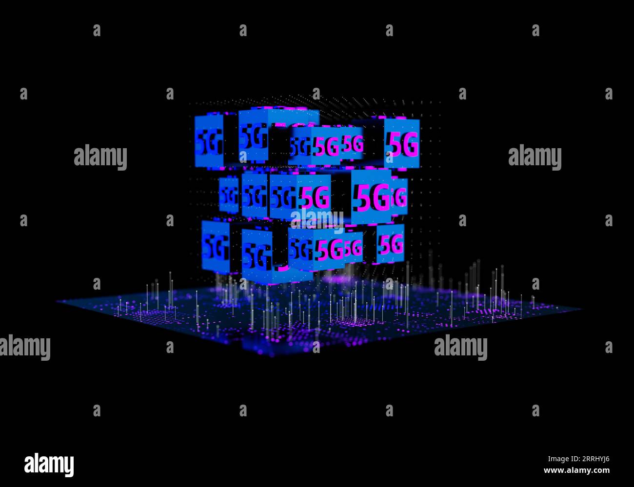 5G digital technology data transmission and smart technology Stock ...