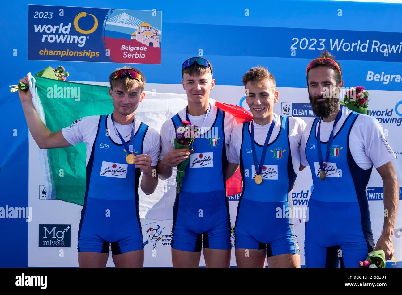 Race winners Luca Borgonovo, Nicolo' Demiliani, Pietro Ruta and Matteo ...