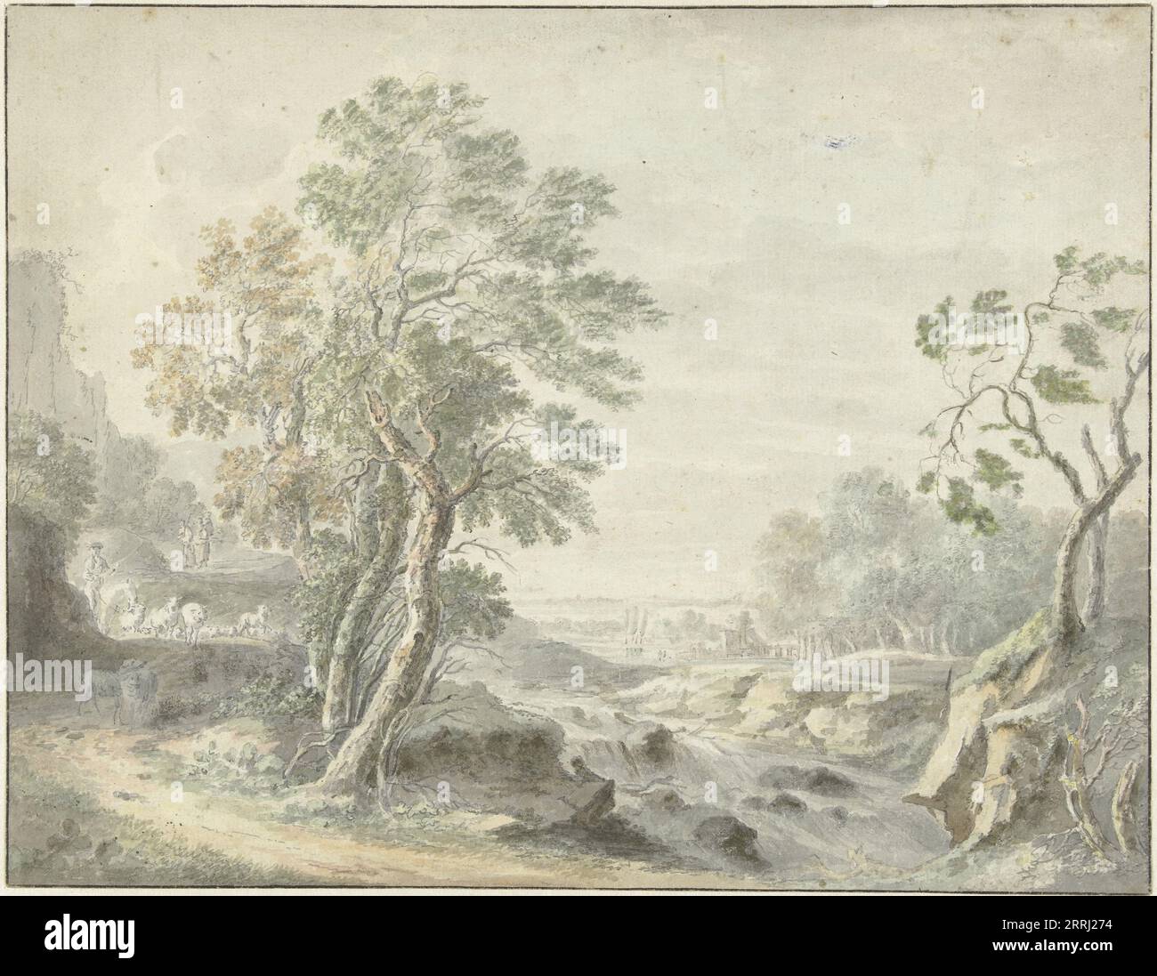 Italian landscape, 1700-1800 Stock Photo - Alamy