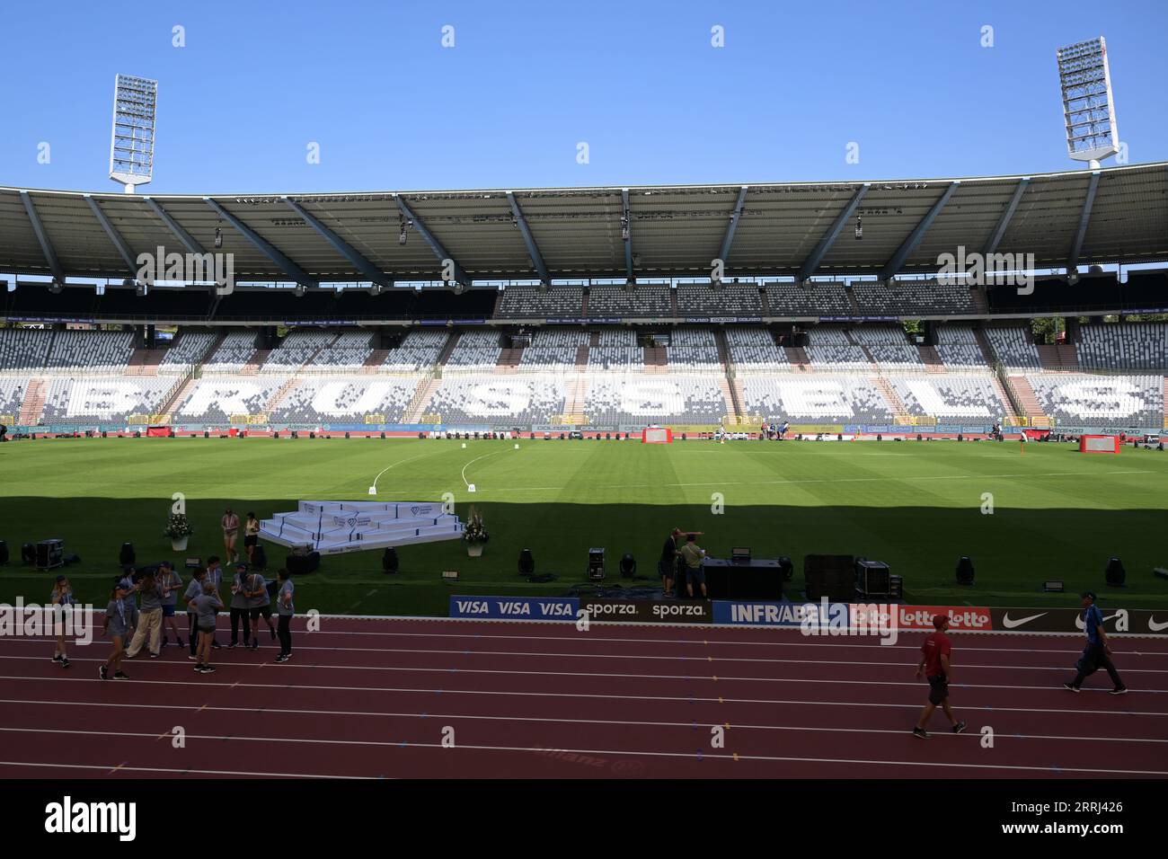BRUSSELS Stadium overview King Baudouin Stadium during the Allianz