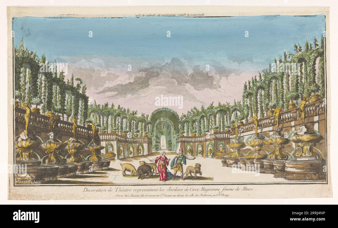 View of the garden of Circe, 1735-1805. Stock Photo