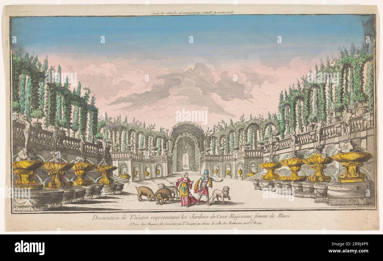 View of the garden of Circe, 1735-1805. Stock Photo