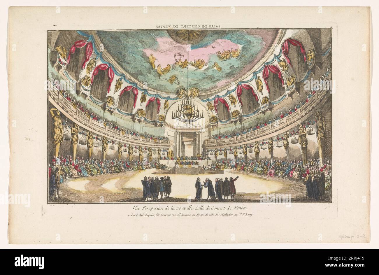 View of a concert hall in Venice, 1735-1805. Stock Photo