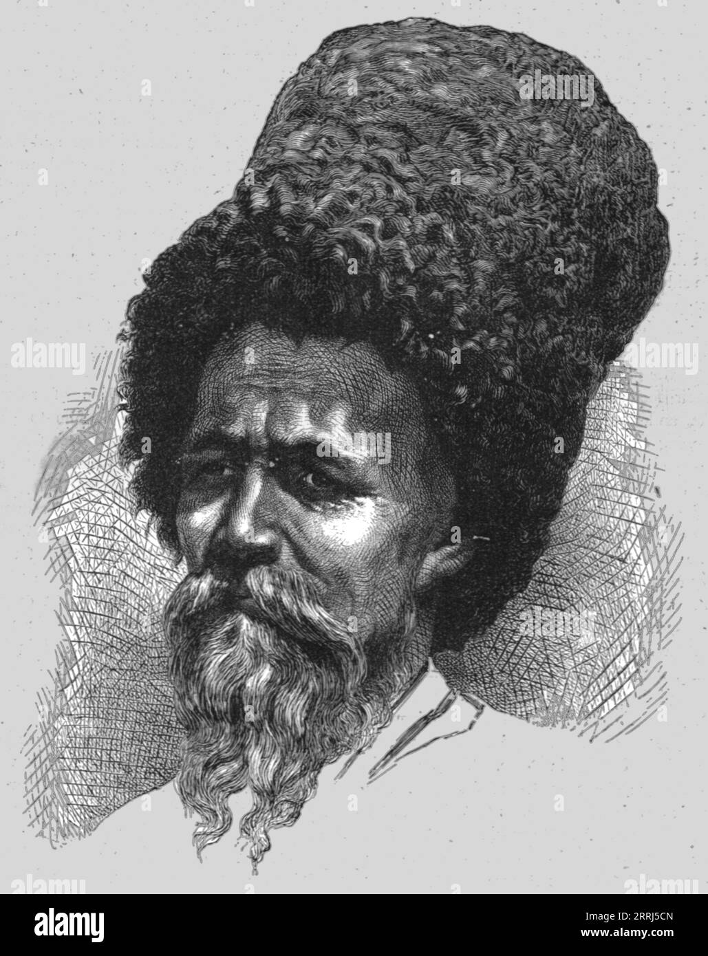 'Cossack; The Caucasus', 1875. From, 'Illustrated Travels' by H.W. Bates. [Cassell, Petter, and Galpin, c1880, London] Stock Photo