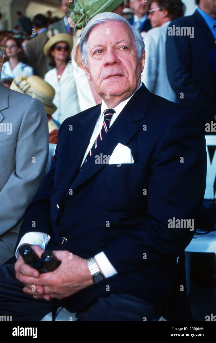 SPD Politiker und Ex Bundeskanzler Helmut Schmidt, circa 1990 Stock