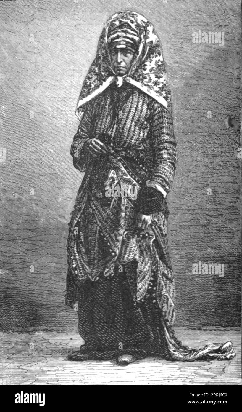 'Jewess of Bussorah; Journeyings in Mesopotamia', 1875. From, 'Illustrated Travels' by H.W. Bates. [Cassell, Petter, and Galpin, c1880, London] Stock Photo