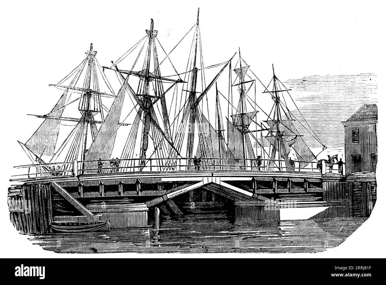 The South Australian Company's SwingBridge at Port Adelaide, 1858. New