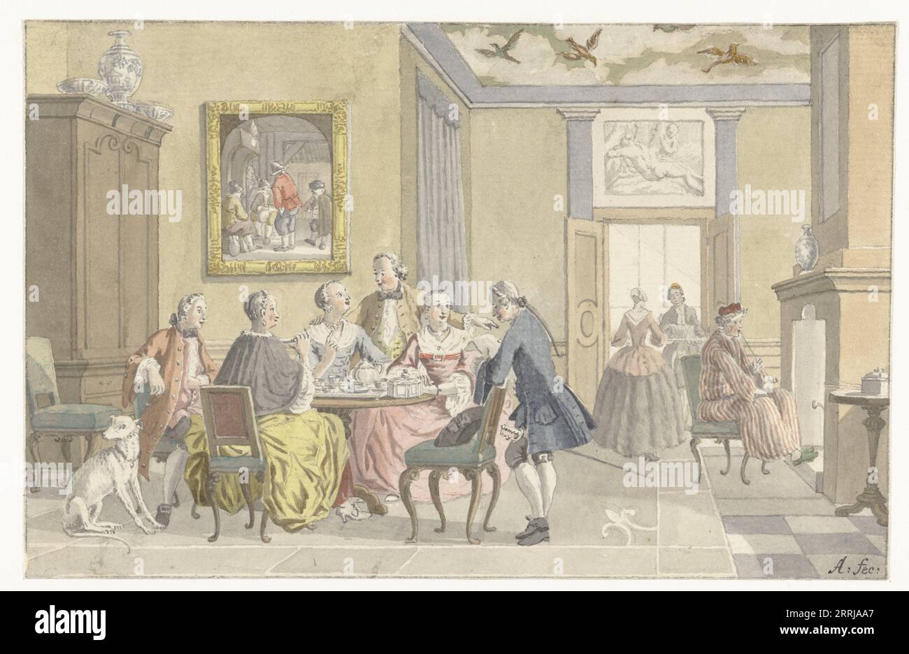 Tea drinking 18th century hi-res stock photography and images - Alamy