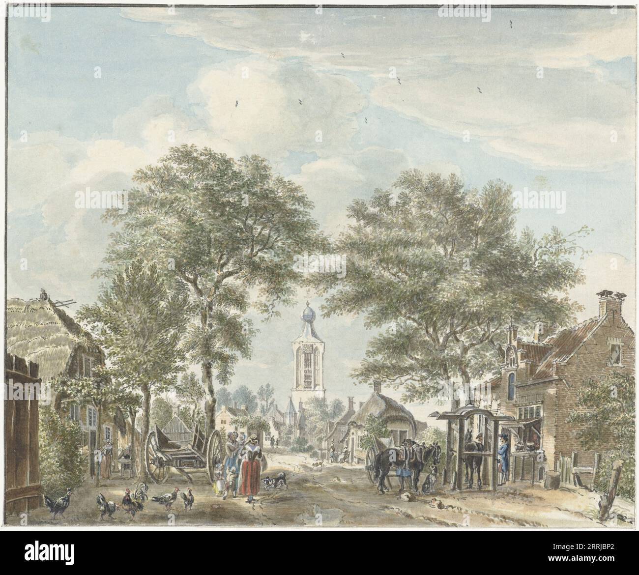 18th century farm village view hi-res stock photography and images - Alamy
