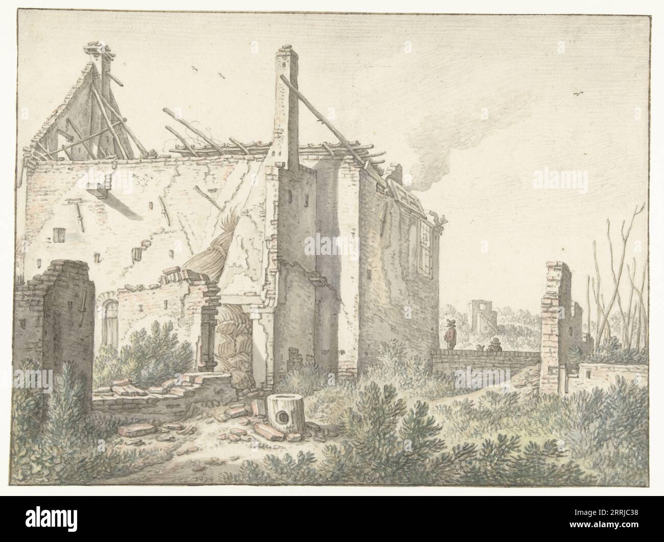 Ruined house in Utrecht, 1674 Stock Photo - Alamy