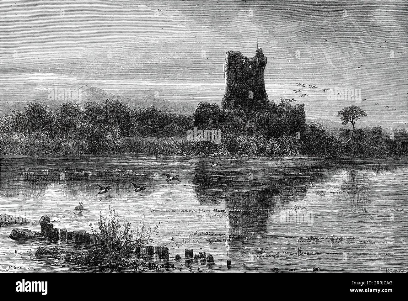 Ross Castle (from "Picturesque Europe"), 1876. 'A new serial