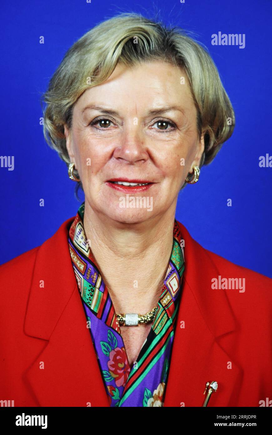 Elisabeth Liz Mohn, deutsche Verlegerin und Medienunternehmerin, Vorsitzende des Vorstands der Bertelsmann-Stiftung, Ehefrau des Verlegers Reinhard Mohn, Portrait, circa 1992. Stock Photo