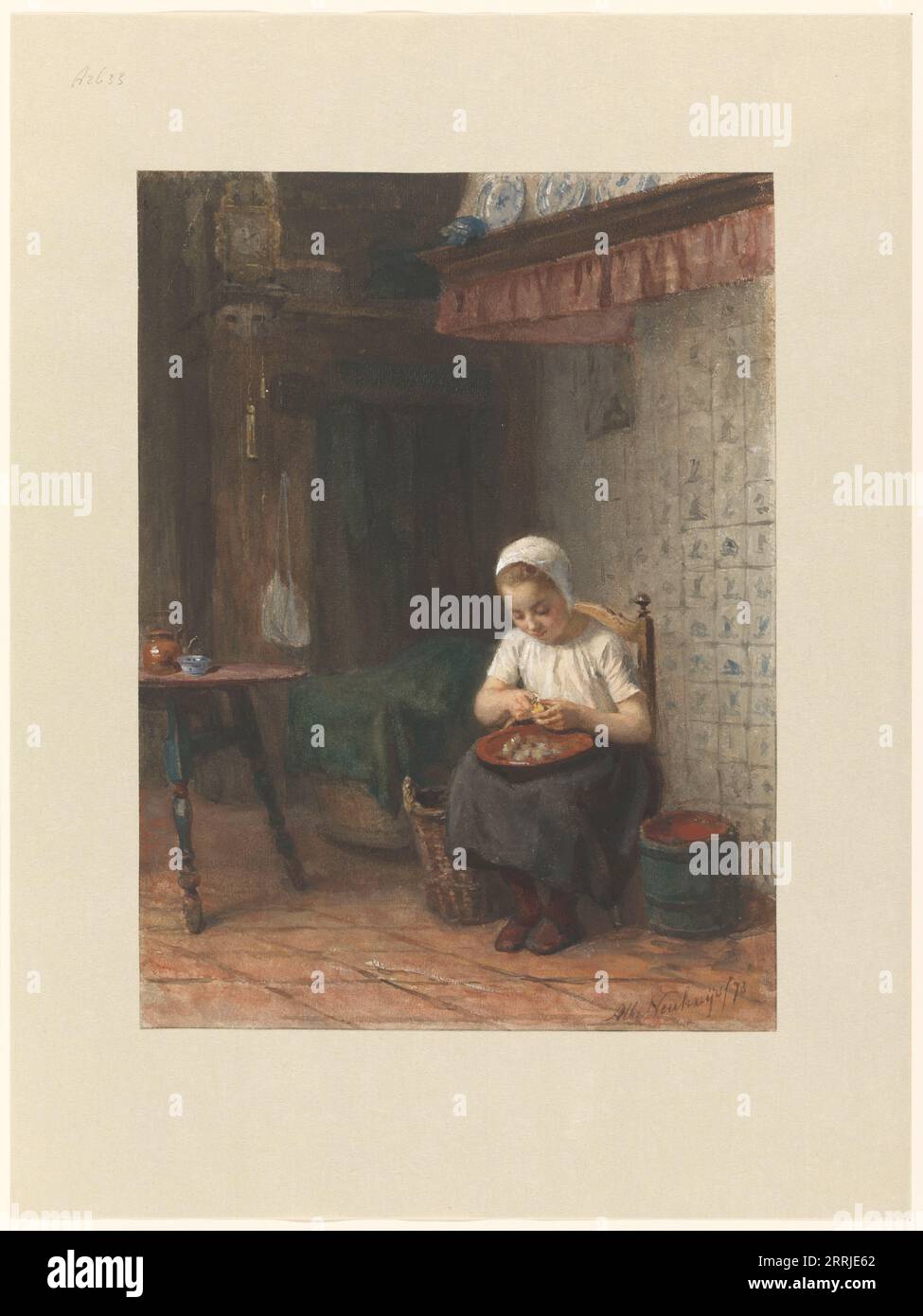 The potato peeler, 1873 Stock Photo Alamy