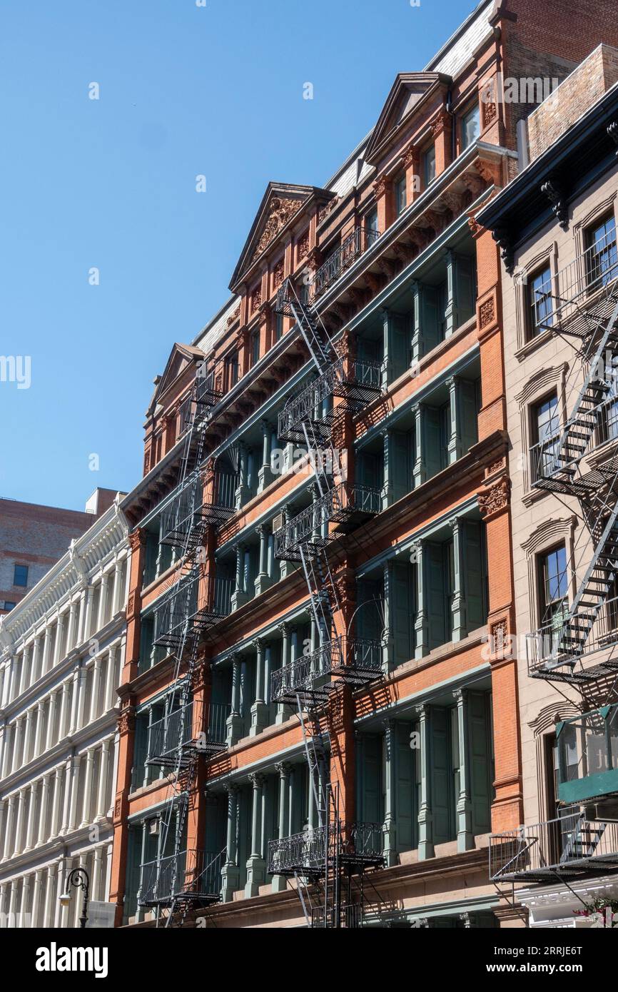 SoHo is an historic district in New York City featuring cast iron