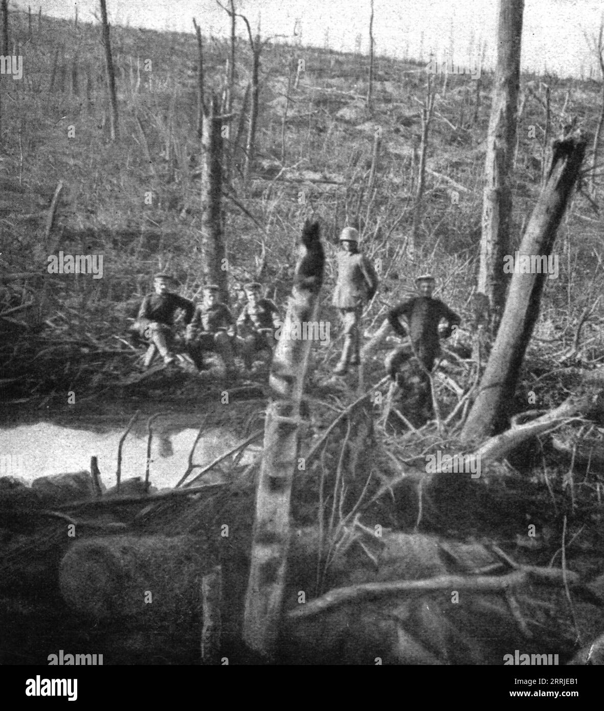 'The Battle of La Malmaison; Before our artillery preparation: German ...