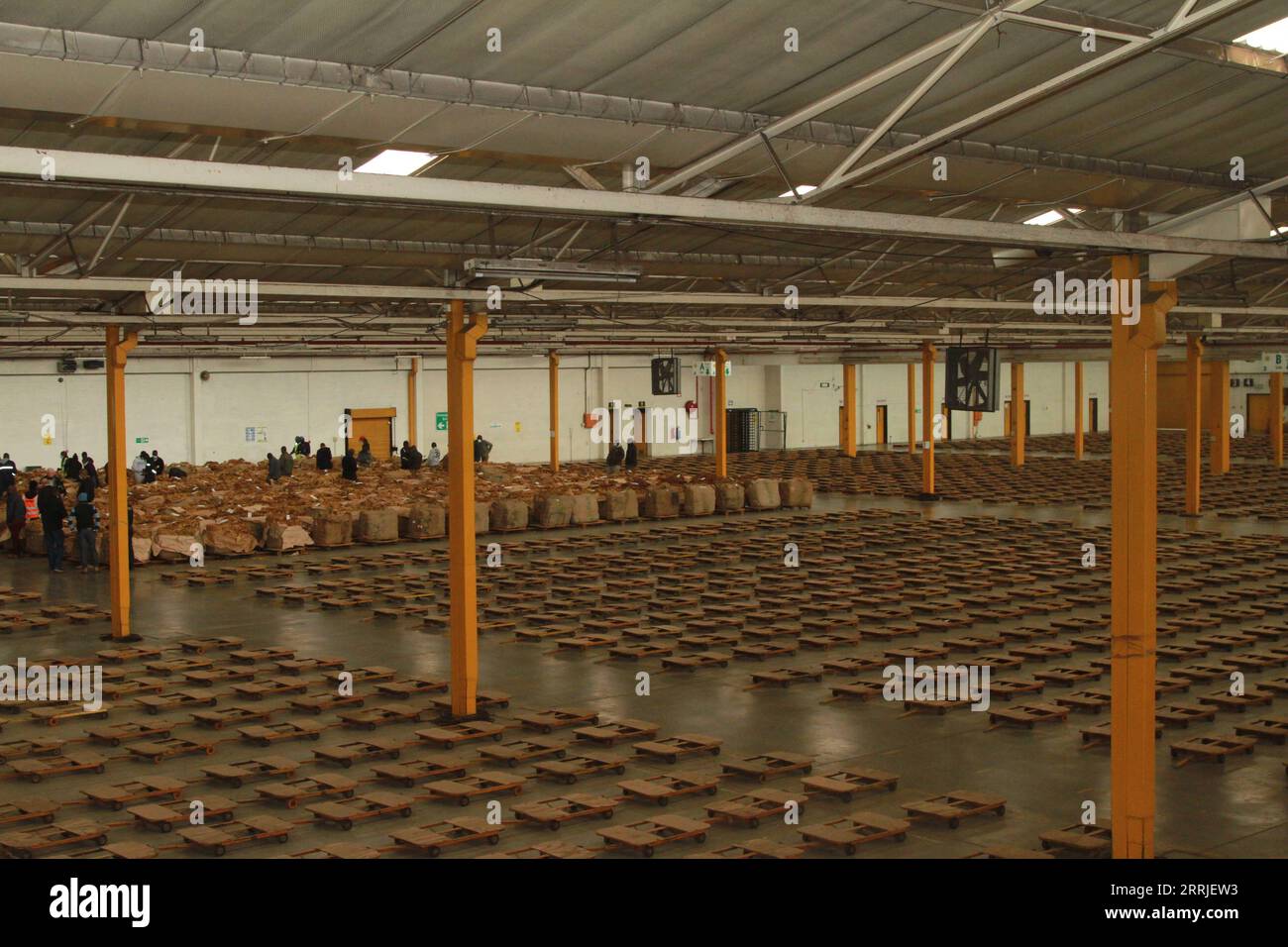 tobacco price per kg in zimbabwe 220720 -- HARARE, July 20, 2022 -- Empty carts are seen at the Tobacco  Auction Floors in Harare, Zimbabwe, on July 19, 2022. The tobacco auction  season, which started in March, closed