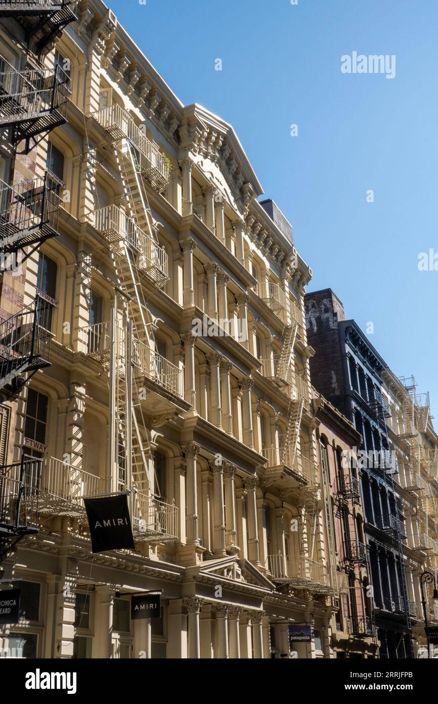 SoHo is an historic district in New York City featuring cast iron