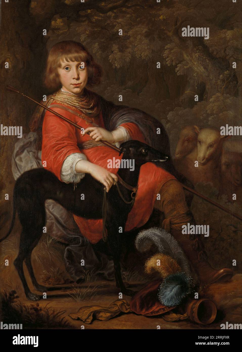 Portrait of Martinus Alewijn, 1644. Other Title(s): Son od Abraham Alewijn and Geertruid Hooftman. Stock Photo