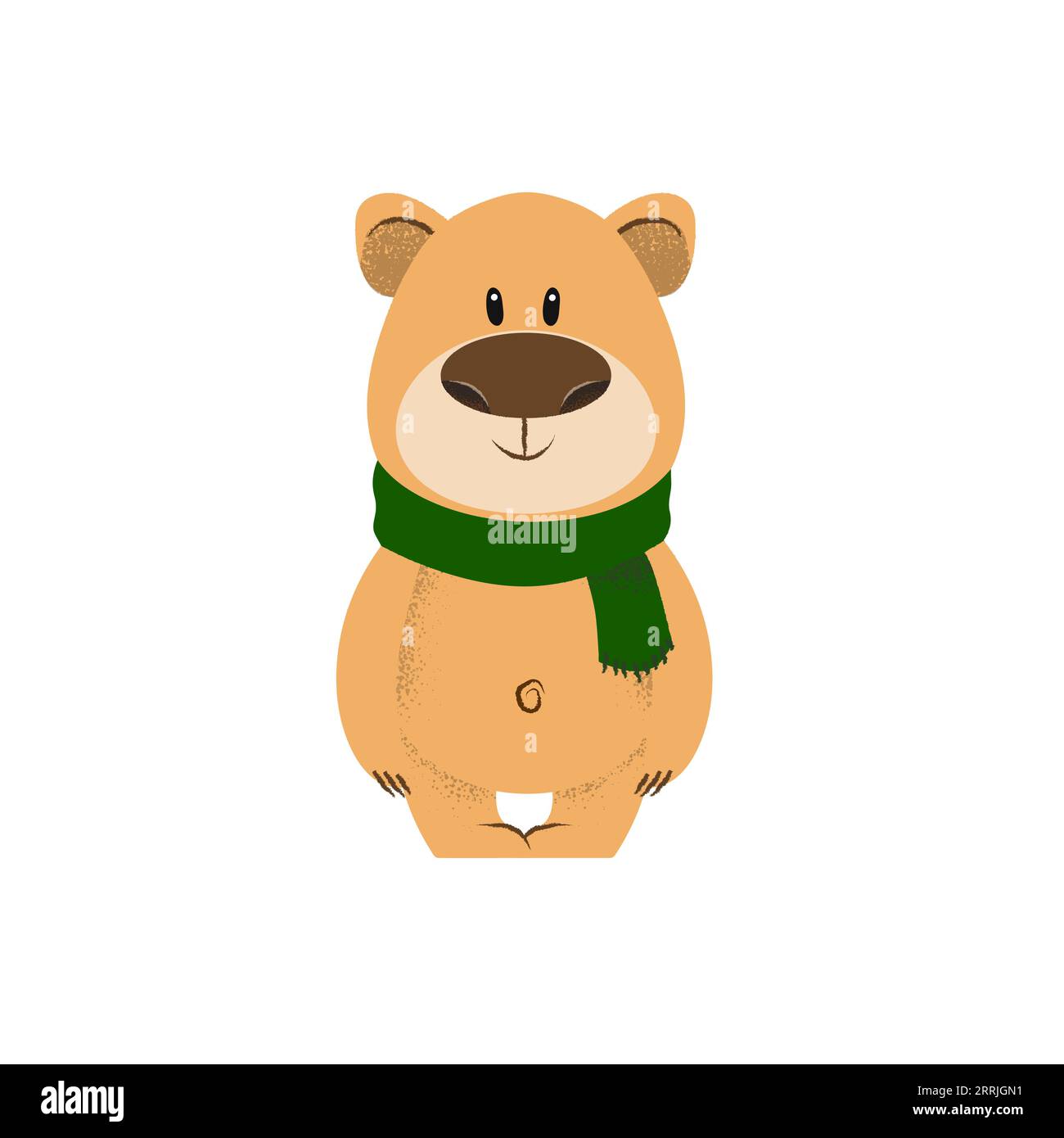 Cute smiling bear wearing green scarf Stock Vector Image & Art - Alamy