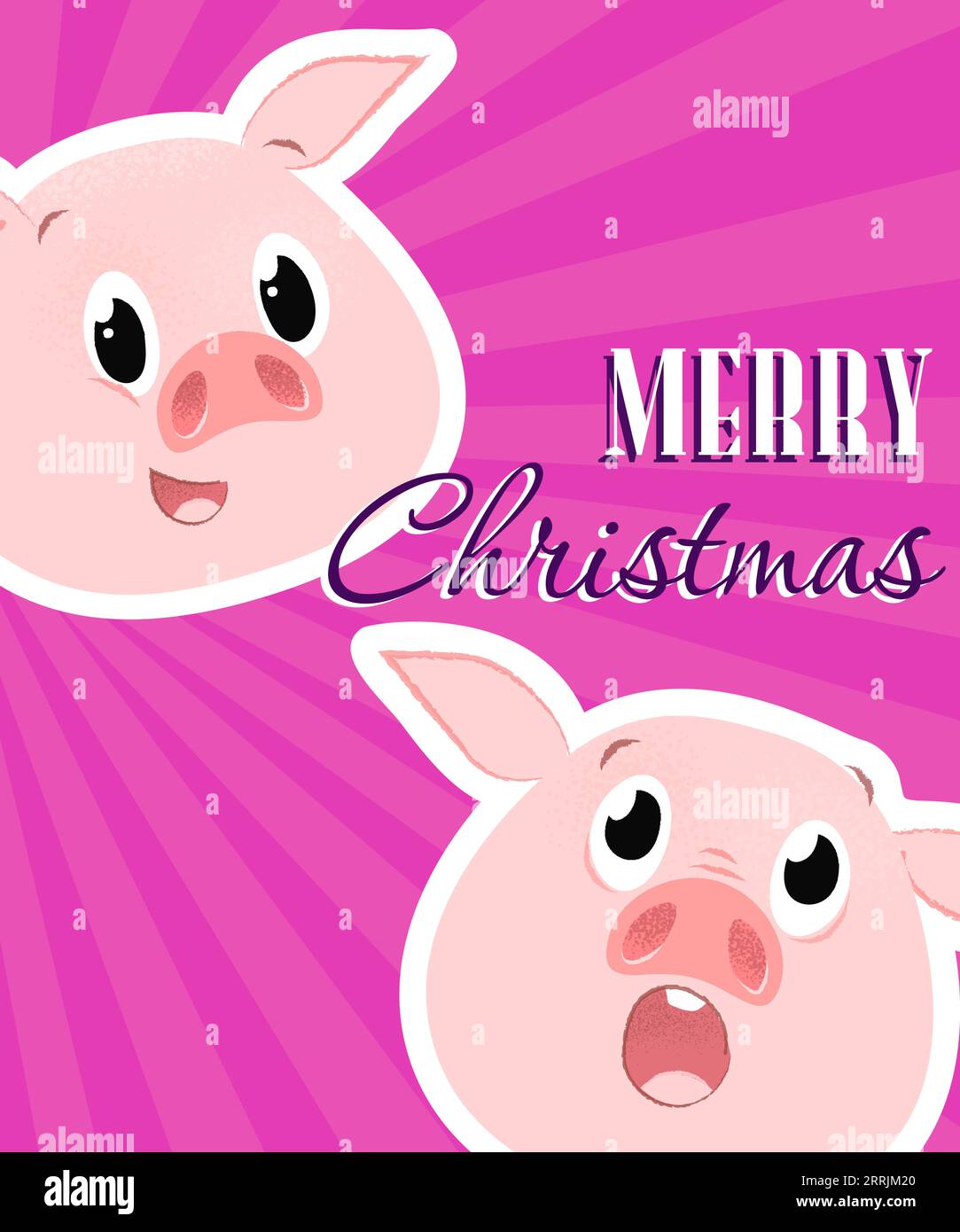 Merry Christmas greeting card design template Stock Vector Image & Art ...