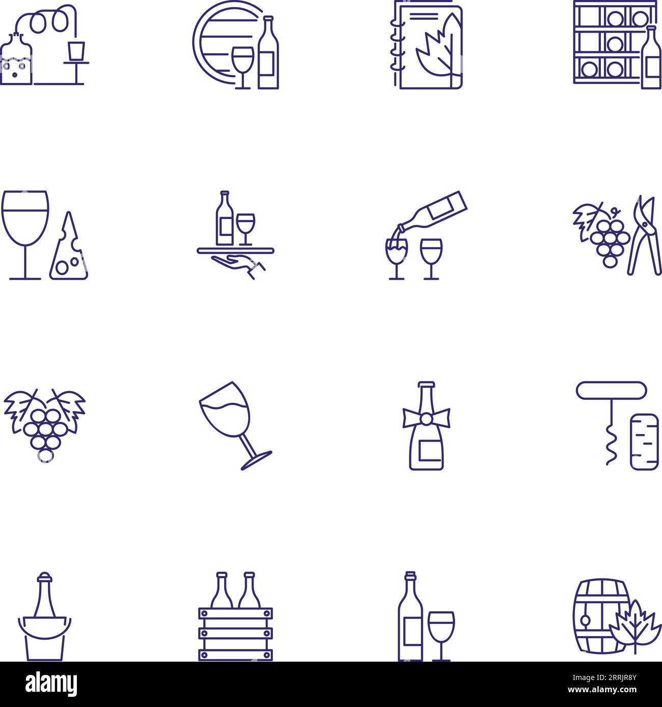 Winery icons Stock Vector
