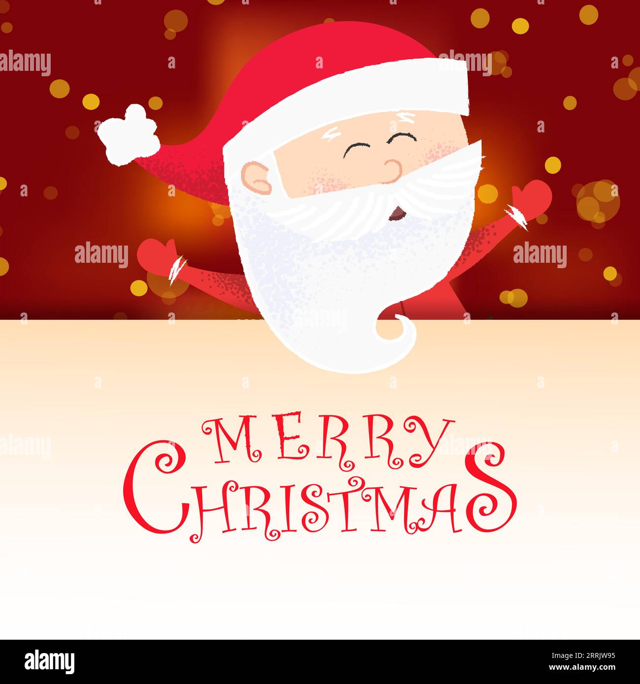 Merry Christmas greeting card template design Stock Vector Image & Art ...