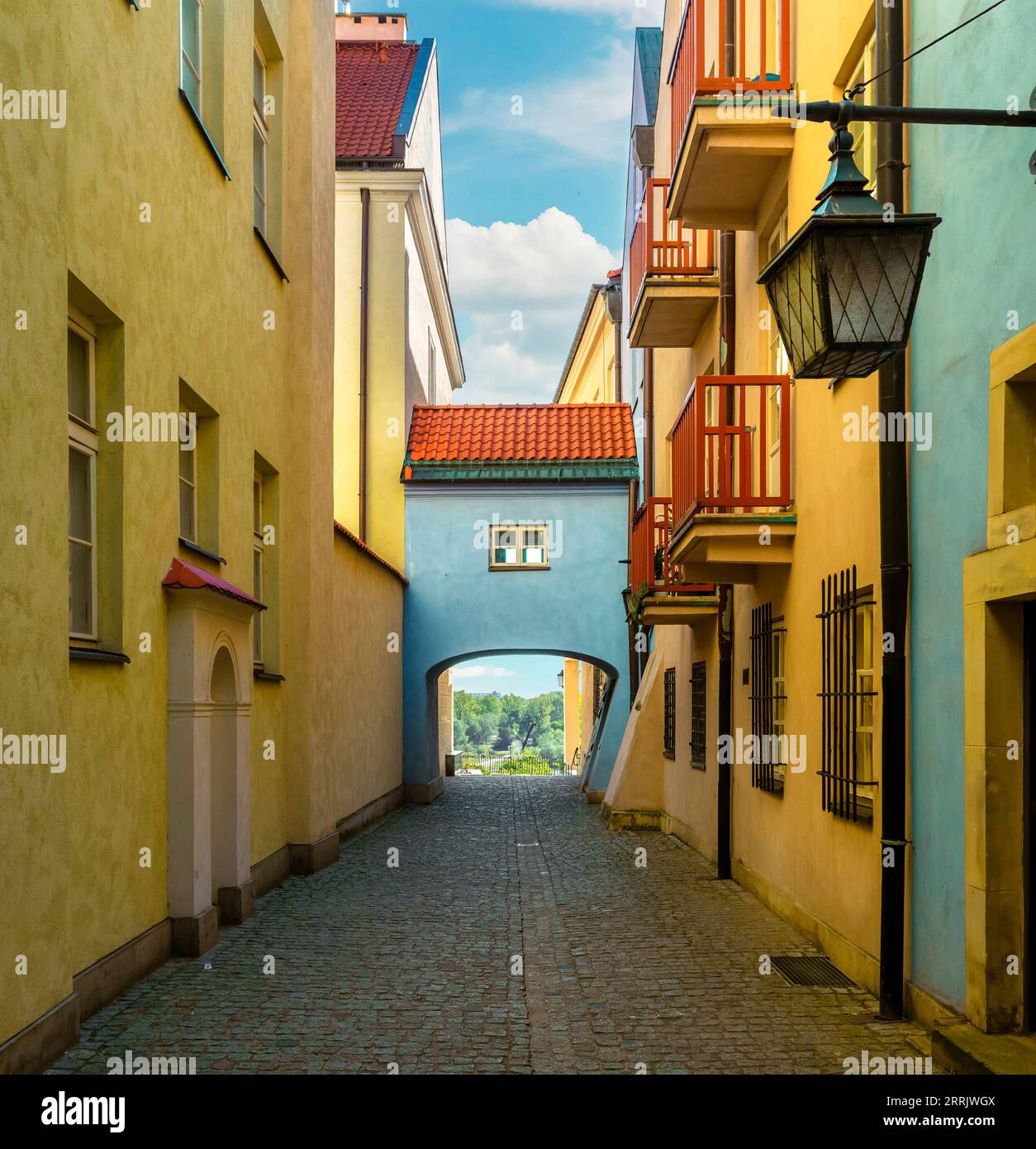 Narrow streets of Old Town, Warsaw, Poland Stock Photo