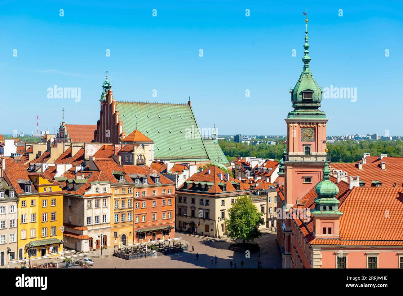 The Royal Castle of Warsaw is a castle residency that formerly served throughout the centuries as the official residence of the Polish monarchs. Stock Photo