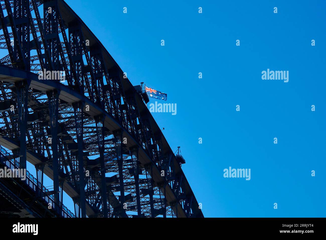 An Abstract View From Below Of The Iconic Sydney Harbour Bridge, New South Wales, Australia. Stock Photo