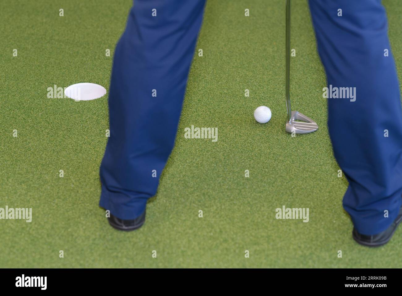 practice with mini indoor golf Stock Photo