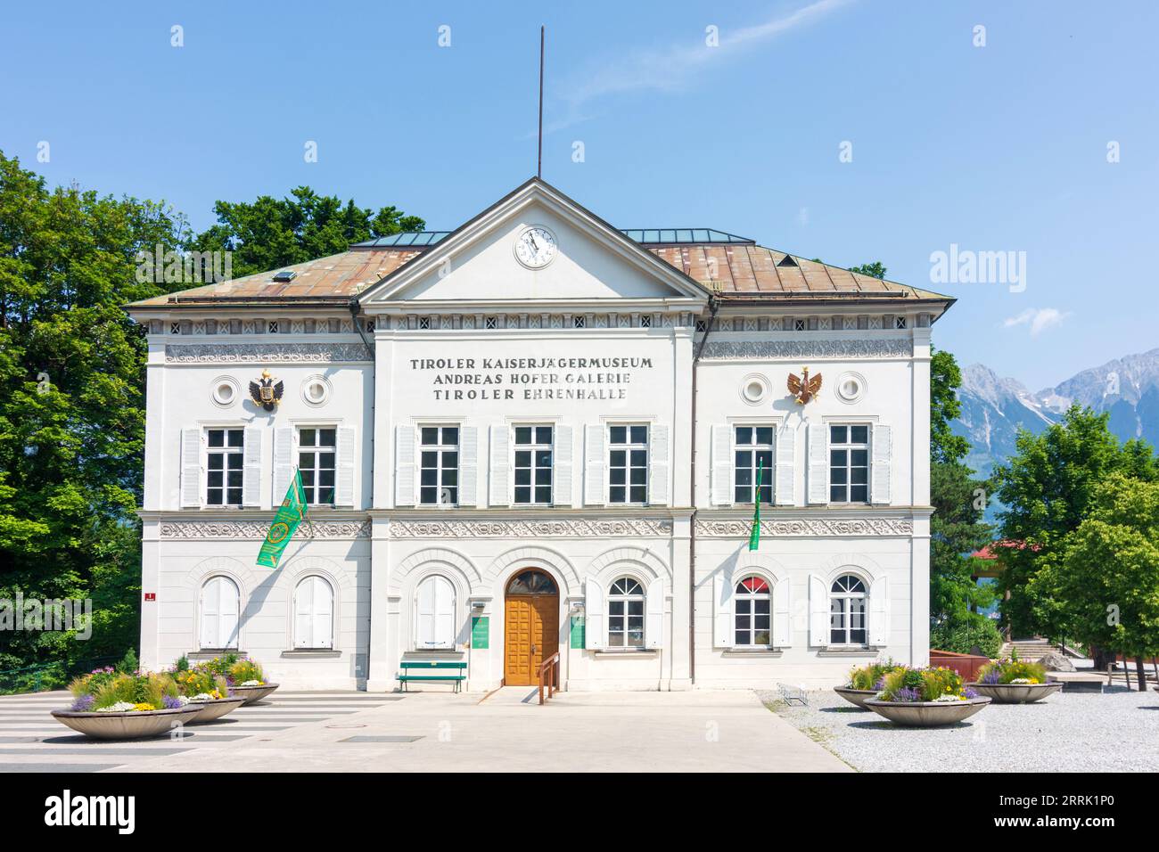 Innsbruck, Tiroler Kaiserjägermuseum (Tyrolean Kaiserjäger Museum) on hill Bergisel in Region Innsbruck, Tyrol, Austria Stock Photo