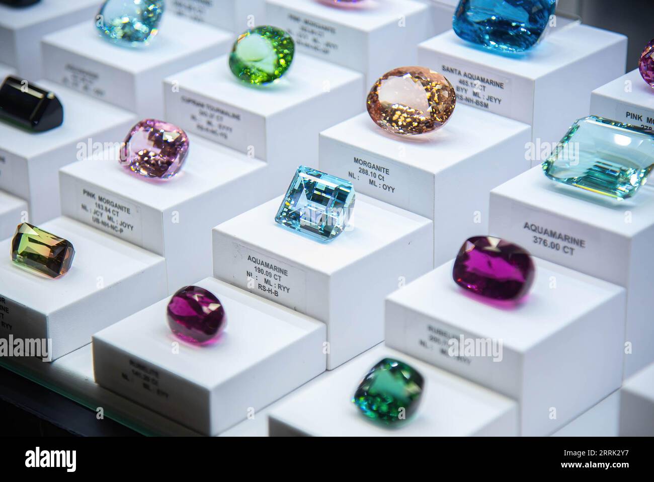 Bangkok, Thailand. 08th Sep, 2023. The gemstones seen displayed for selling  during the event. The 68th Bangkok Gems and Jewelry Fair at Queen Sirikit  National Convention Center in Bangkok that exhibiting thousands