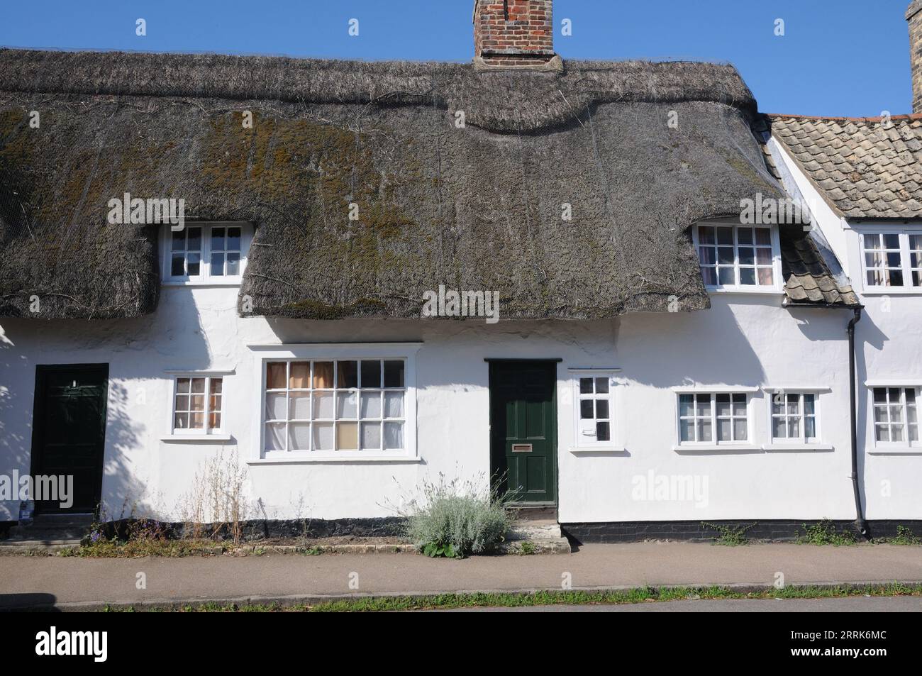 Thatched cottages, Grantchester, Cambridgeshire Stock Photo