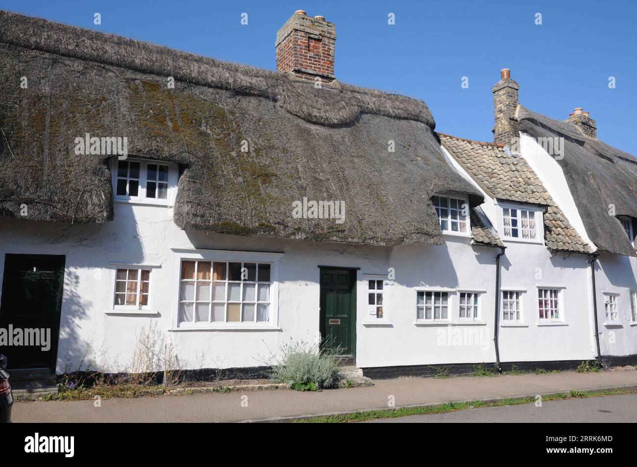 Thatched cottages, Grantchester, Cambridgeshire Stock Photo
