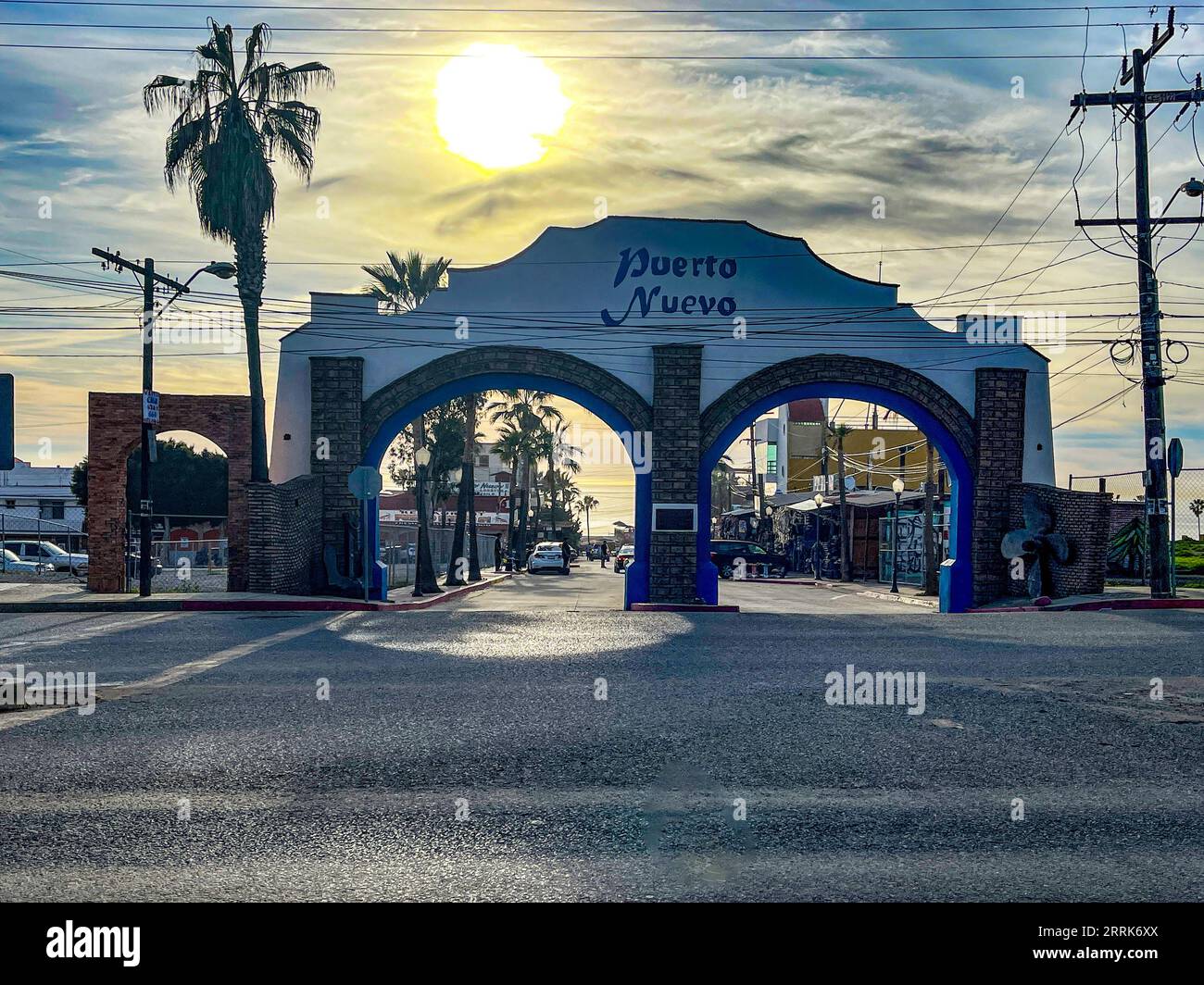 Puerto Nuevo, Mexico; September 8, 2023 Entrance to the fishing