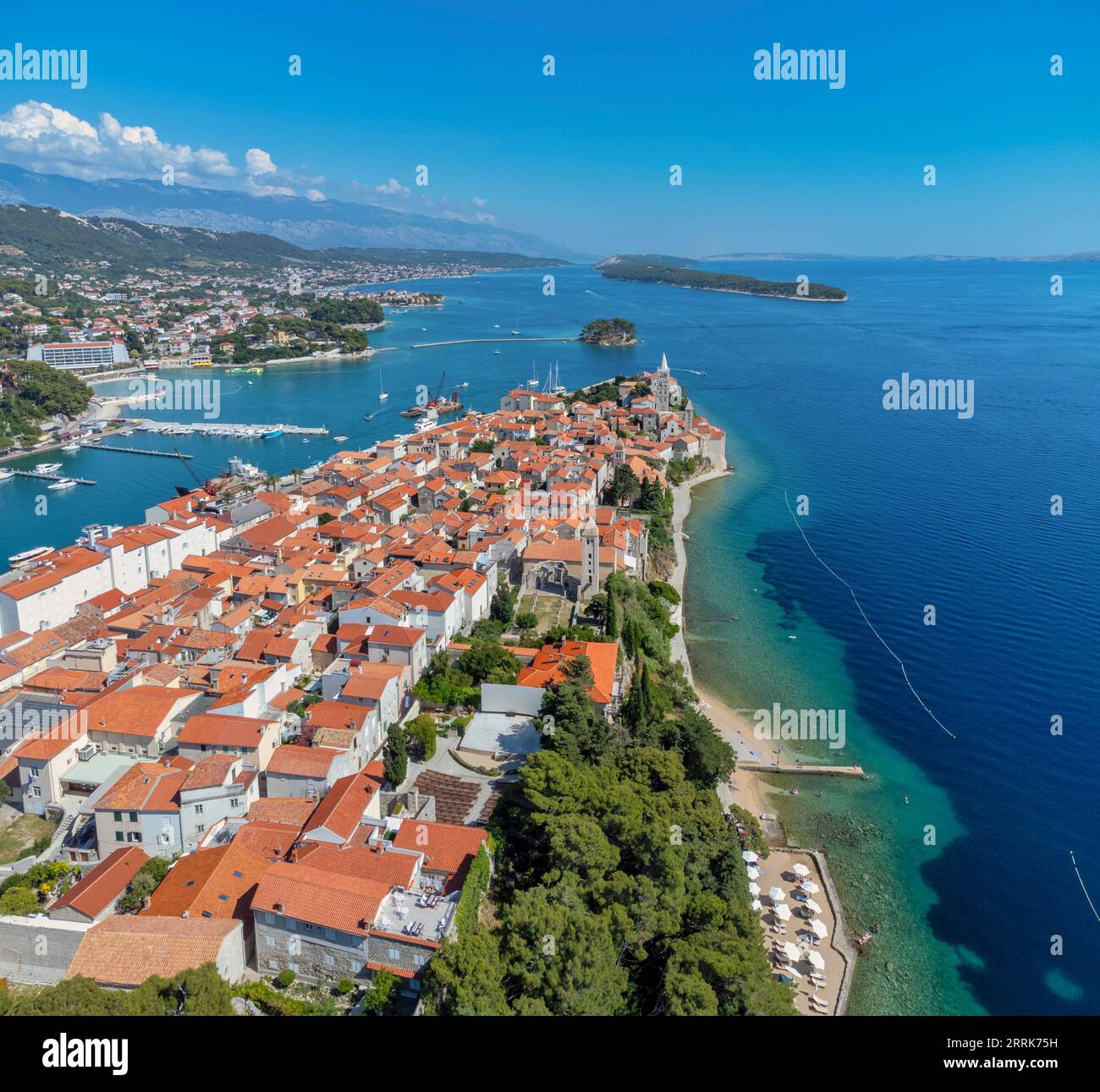 Europe Croatia Primorje Gorski Kotar County Island Of Rab Elevated Europe Croatia Primorje Gorski Kotar County Island Of Rab Elevated