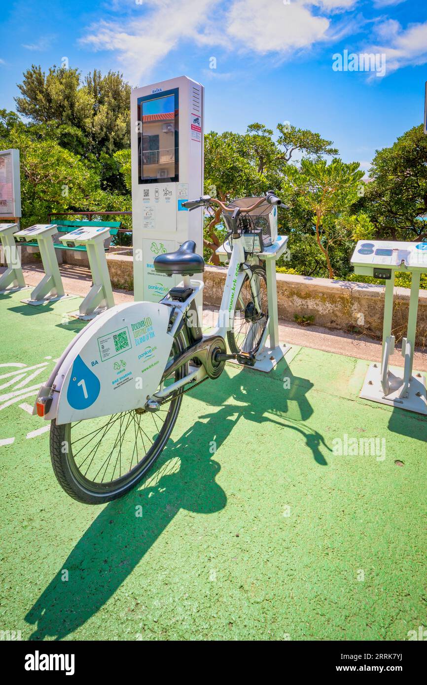 Croatia, PrimorjeGorski Kotar County, Krk island, public bike rental