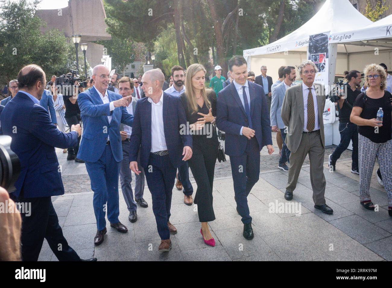 Madrid, Spain. 08th Sep, 2023. The Minister of Industry, Commerce and Tourism, Héctor Gómez (blue tie) attends ahead of the inauguration of the eighth edition of the Madrid Electric Vehicle Fair that will be held in the Spanish capital on September 10. (Photo by David Canales/SOPA Images/Sipa USA) Credit: Sipa USA/Alamy Live News Stock Photo