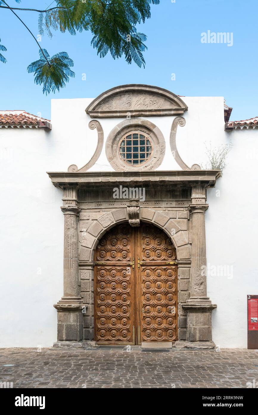 Tenerife, Icod de los Vinos, Iglesia Mayor de San Marcos, church, portal Stock Photo