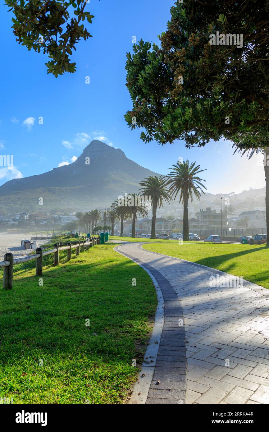 Camps Bay, Cape Town, South Africa, beachfront, walkway, Lions Head