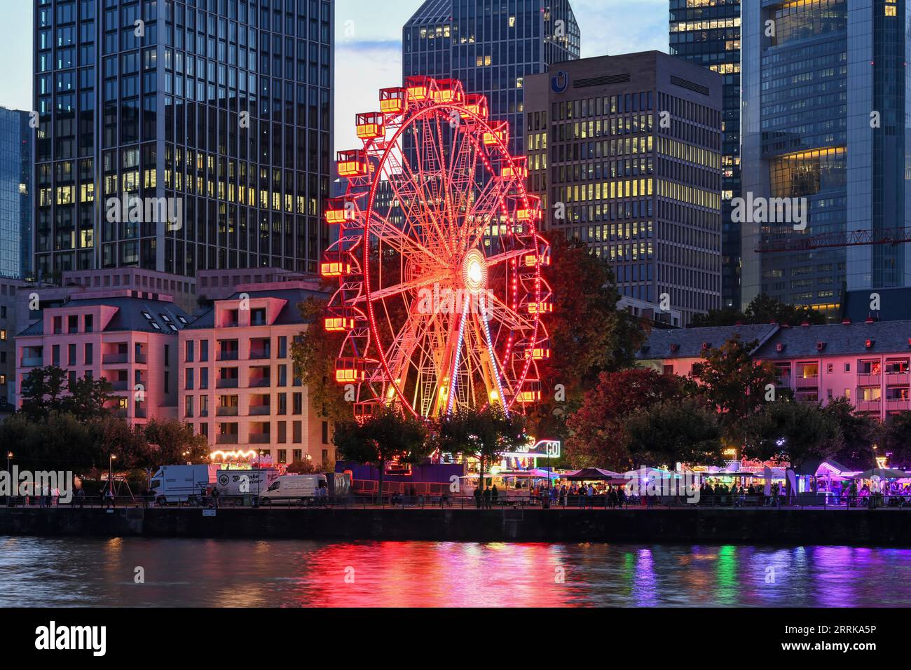 Frankfurt am Main, Hesse, Germany, Ferris wheel at traditional Main festival Stock Photo