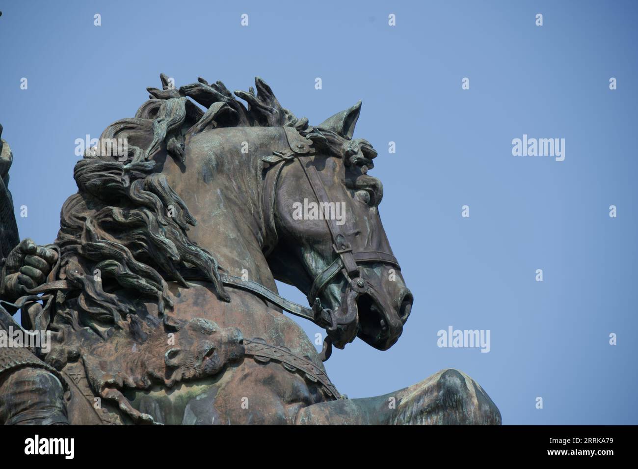 Equestrian statue of William the Conqueror, Falaise France Stock Photo